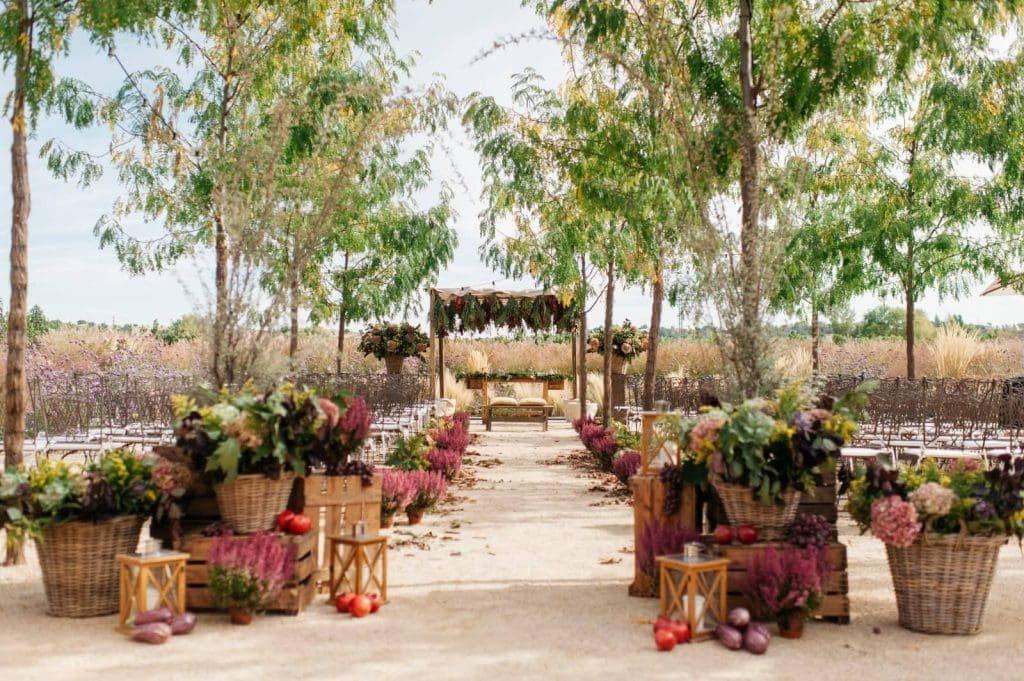 Ceremonia al aire libre en Finca Las Tenadas
