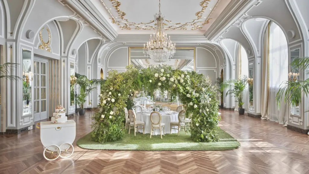 Salón Real del Mandarin Oriental Ritz, en el centro de Madrid, preparado para una boda