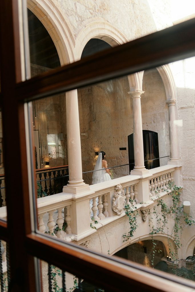 The arcaded gallery of the house at Son Berga