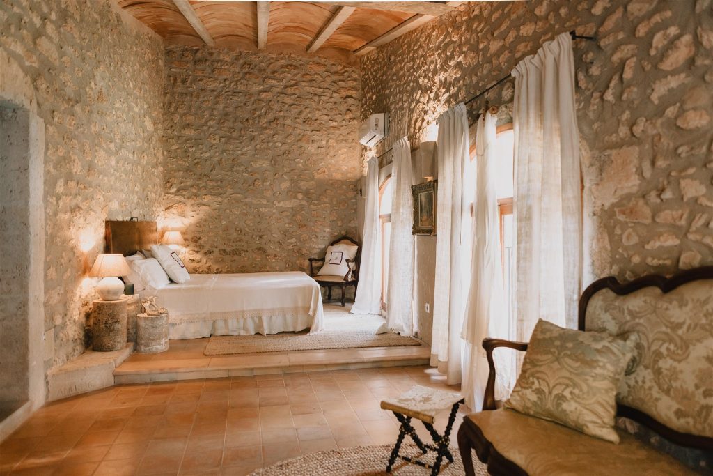 One of the suites at Finca Son Sampol